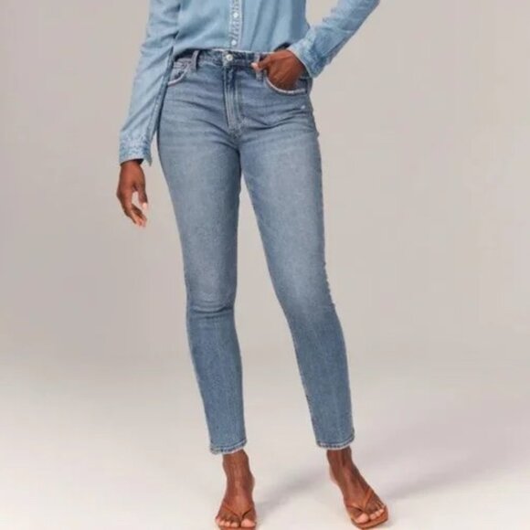 Abercrombie & Fitch Curve LoveThe Skinny High Rise Jeans sz 27 - Picture 1 of 16
